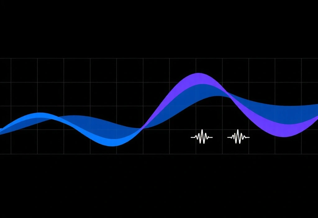 Abstract visualization of haptic and audio patterns used as game language.